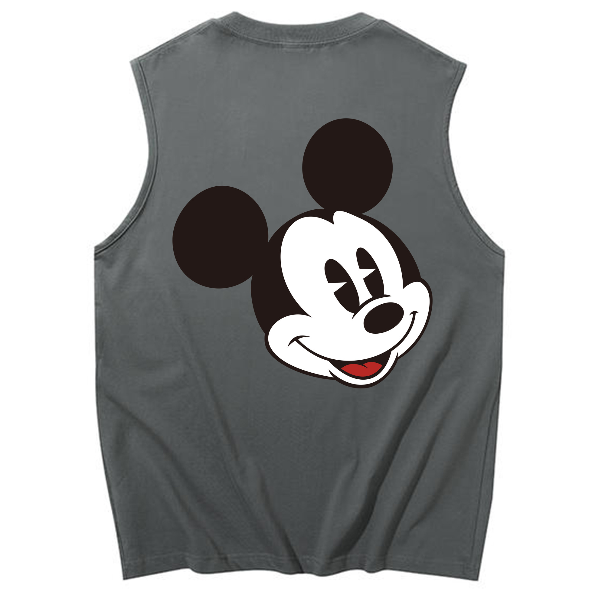 ミッキーマウス Mickey Mouse コットン100％タンクトップ（背面プリント）